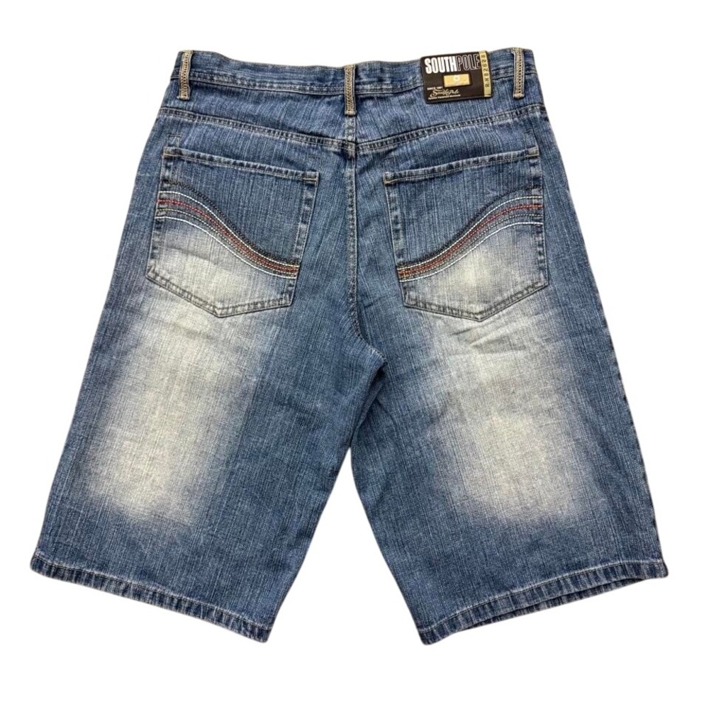 Vintage Southpole Baggy Faded Skater Jean Shorts Jorts Hip Hop 38